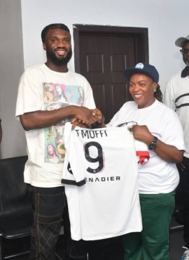 Super Eagles Striker, Terem Moffi Paid Courtesy Visit To C'River State Sports Ministry